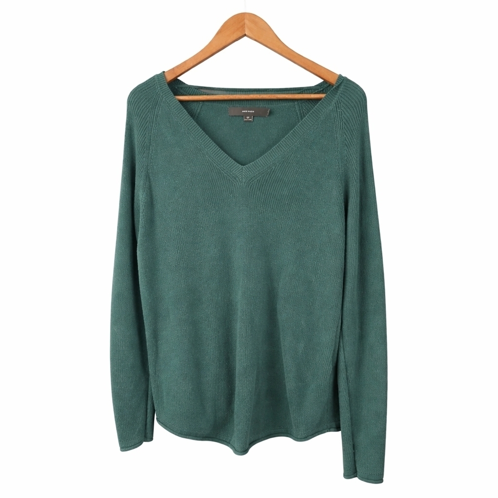 Vero Moda Teal Green V-Neck Knit Sweater Size Large - Picture 1 of 6